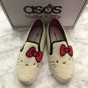Hello Kitty x ASOS Borg Sneakers with Embroidery